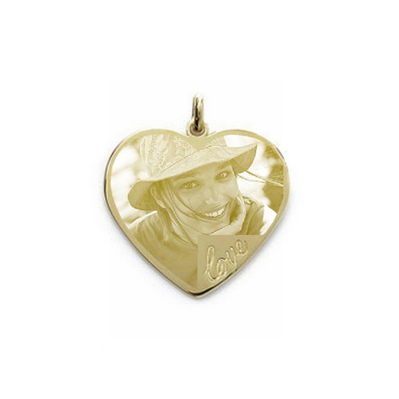 Pendentif Coeur Love gravé plaqué Or Pendentif Coeur Love gravé plaqué Or