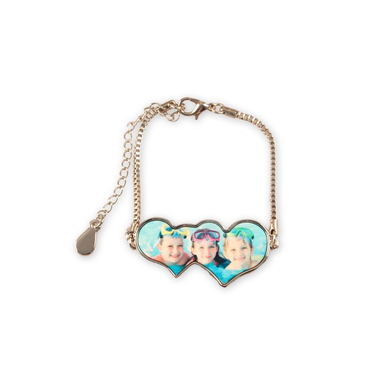 Bracelet Double Coeur Personnalisé [x]