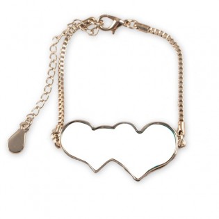 Bracelet Double Coeur Personnalisé