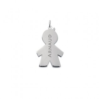 Pendentif Garçon Argent gravé [x]