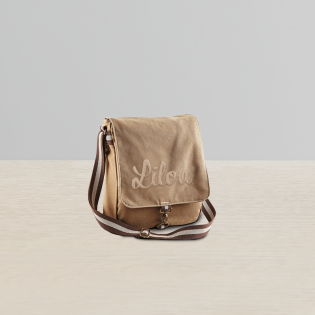 Sac Messager Désert en toile brodé
