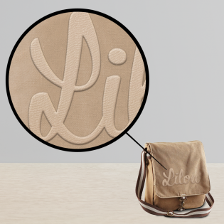 Sac Messager Désert en toile brodé