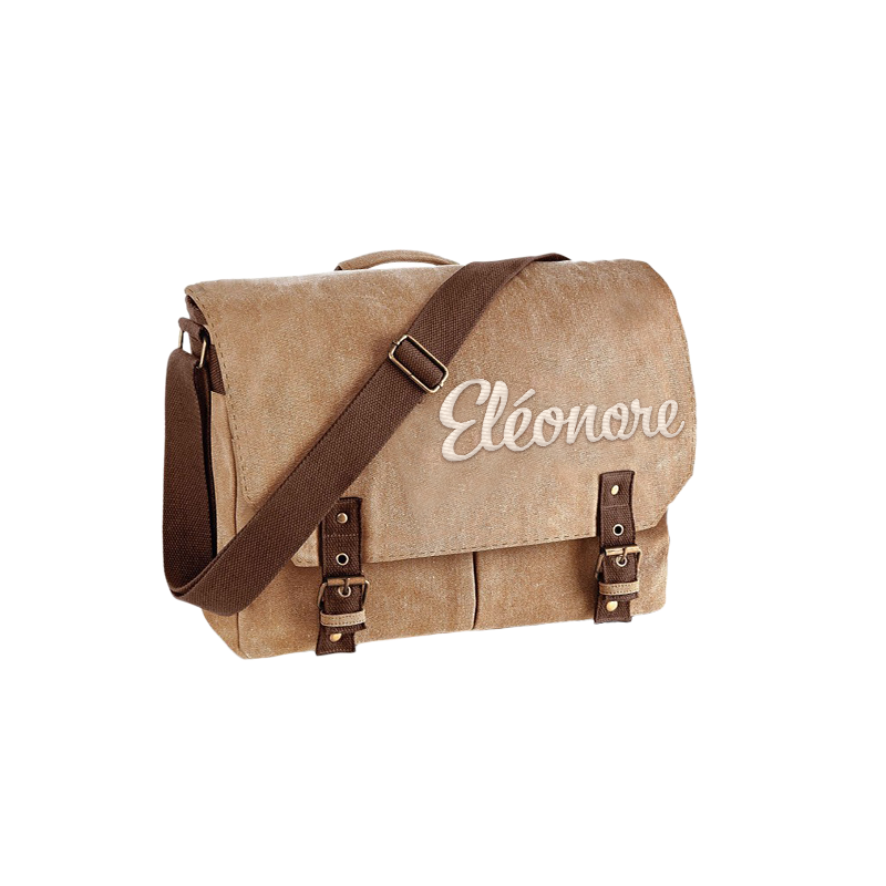 Sac Messager Canvas Vintage brodé Sac Messager Canvas Vintage brodé