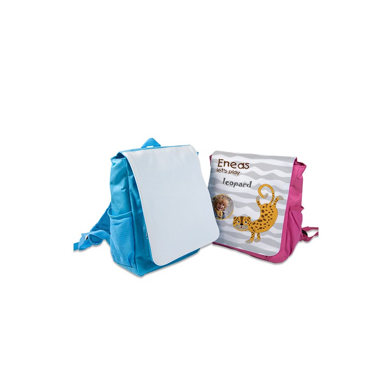 Sac à dos enfant bleu/rose personnalisé Sac à dos enfant bleu/rose personnalisé