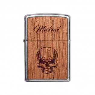 Briquet tempête ZIPPO personnalisé par gravure | Modèle Skull