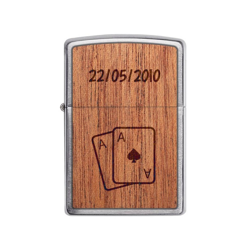 Briquet tempête ZIPPO personnalisé par gravure | Modèle Poker Briquet tempête ZIPPO personnalisé par gravure | Modèle Poker