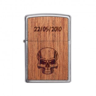 Briquet tempête ZIPPO personnalisé par gravure | Modèle Skull