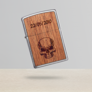 Briquet tempête ZIPPO personnalisé par gravure | Modèle Skull