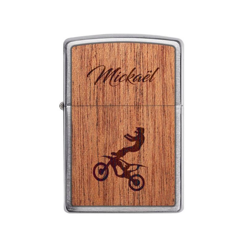 Briquet tempête ZIPPO personnalisé par gravure | Modèle Moto Briquet tempête ZIPPO personnalisé par gravure | Modèle Moto