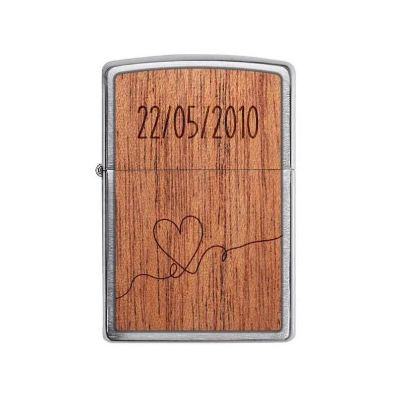 Briquet tempête ZIPPO personnalisé par gravure | Modèle Coeur Briquet tempête ZIPPO personnalisé par gravure | Modèle Coeur