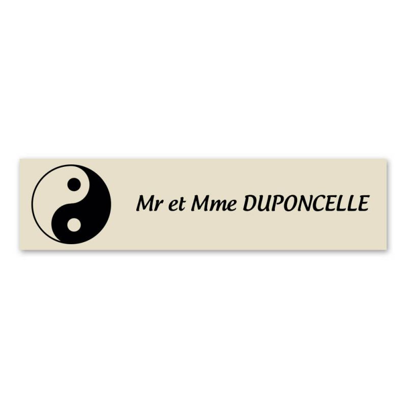 Plaque boîte aux lettres Decayeux - YIN YANG | 1 ligne Plaque boîte aux lettres Decayeux - YIN YANG | 1 ligne