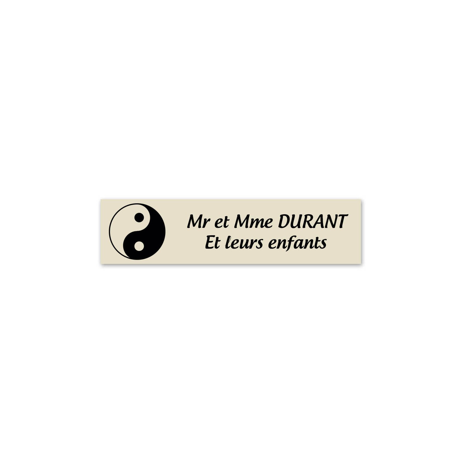 Plaque boîte aux lettres Decayeux - YIN YANG | 2 lignes