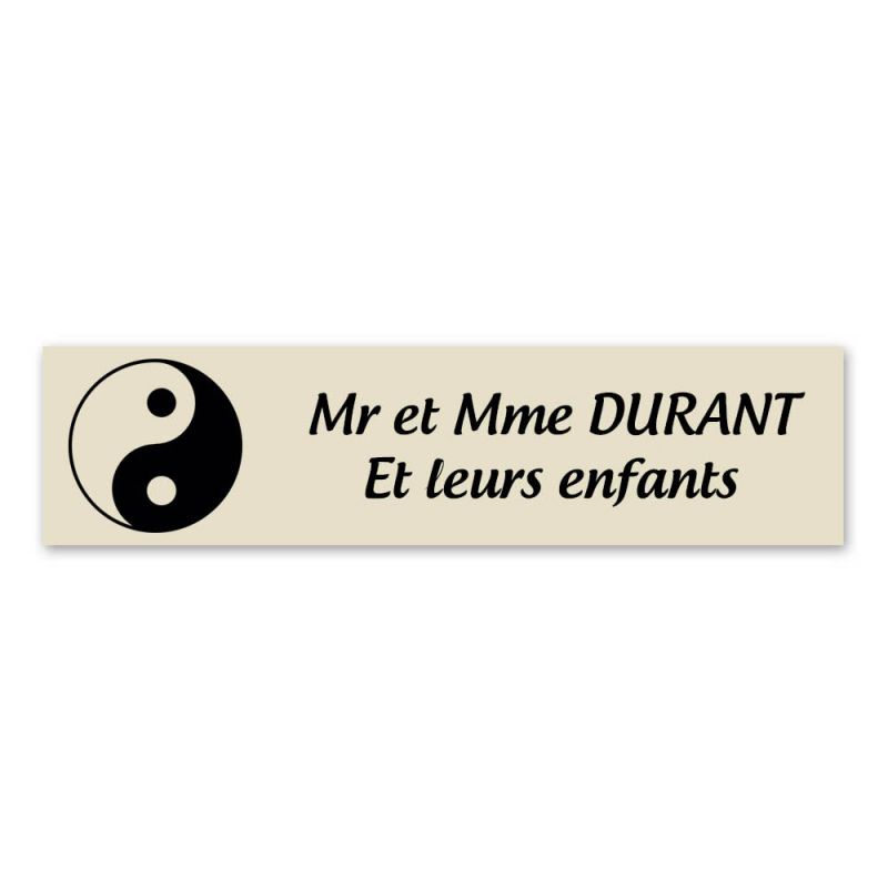 Plaque boîte aux lettres Decayeux - YIN YANG | 2 lignes Plaque boîte aux lettres Decayeux - YIN YANG | 2 lignes