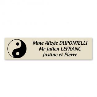 Plaque boîte aux lettres Decayeux - YIN YANG | 3 lignes