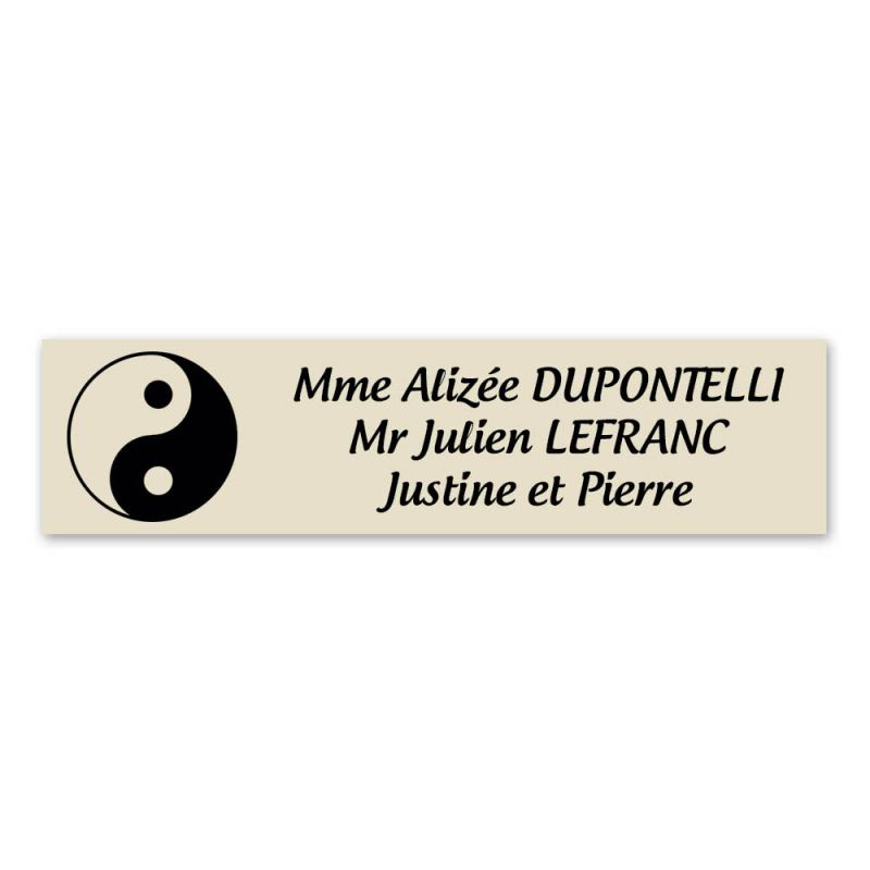 Plaque boîte aux lettres Decayeux - YIN YANG | 3 lignes Plaque boîte aux lettres Decayeux - YIN YANG | 3 lignes
