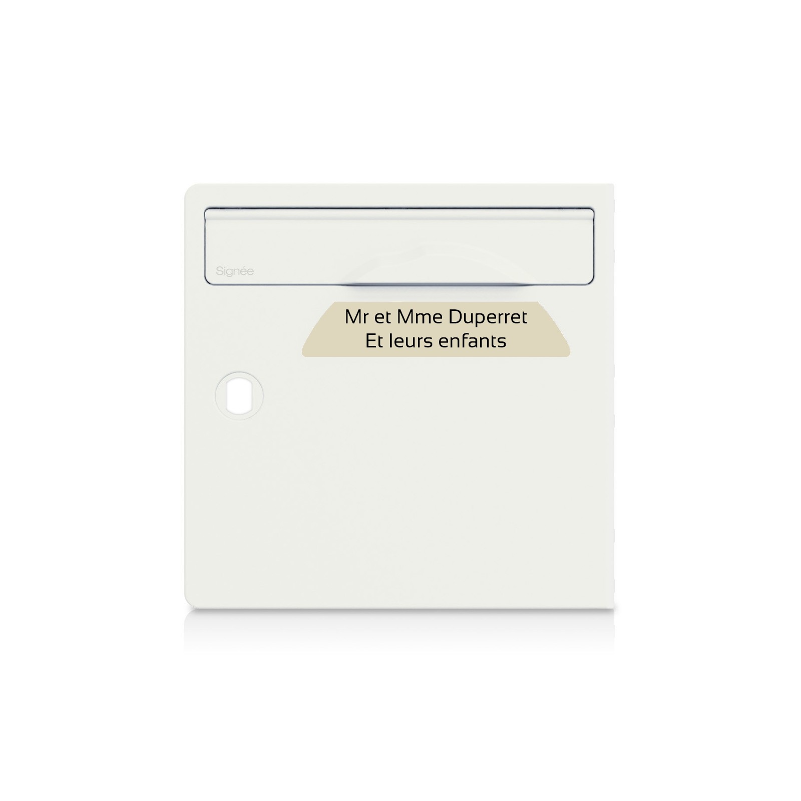 Plaque boîte aux lettres Signée | 2 lignes