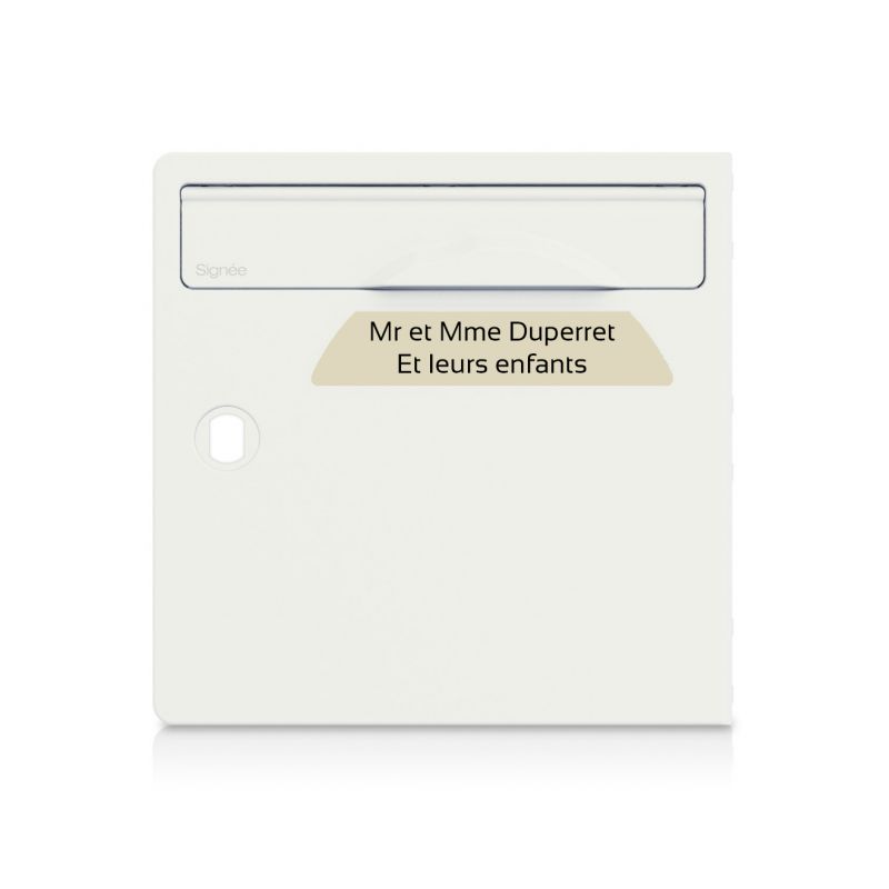 Plaque boîte aux lettres Signée | 2 lignes Plaque boîte aux lettres Signée | 2 lignes