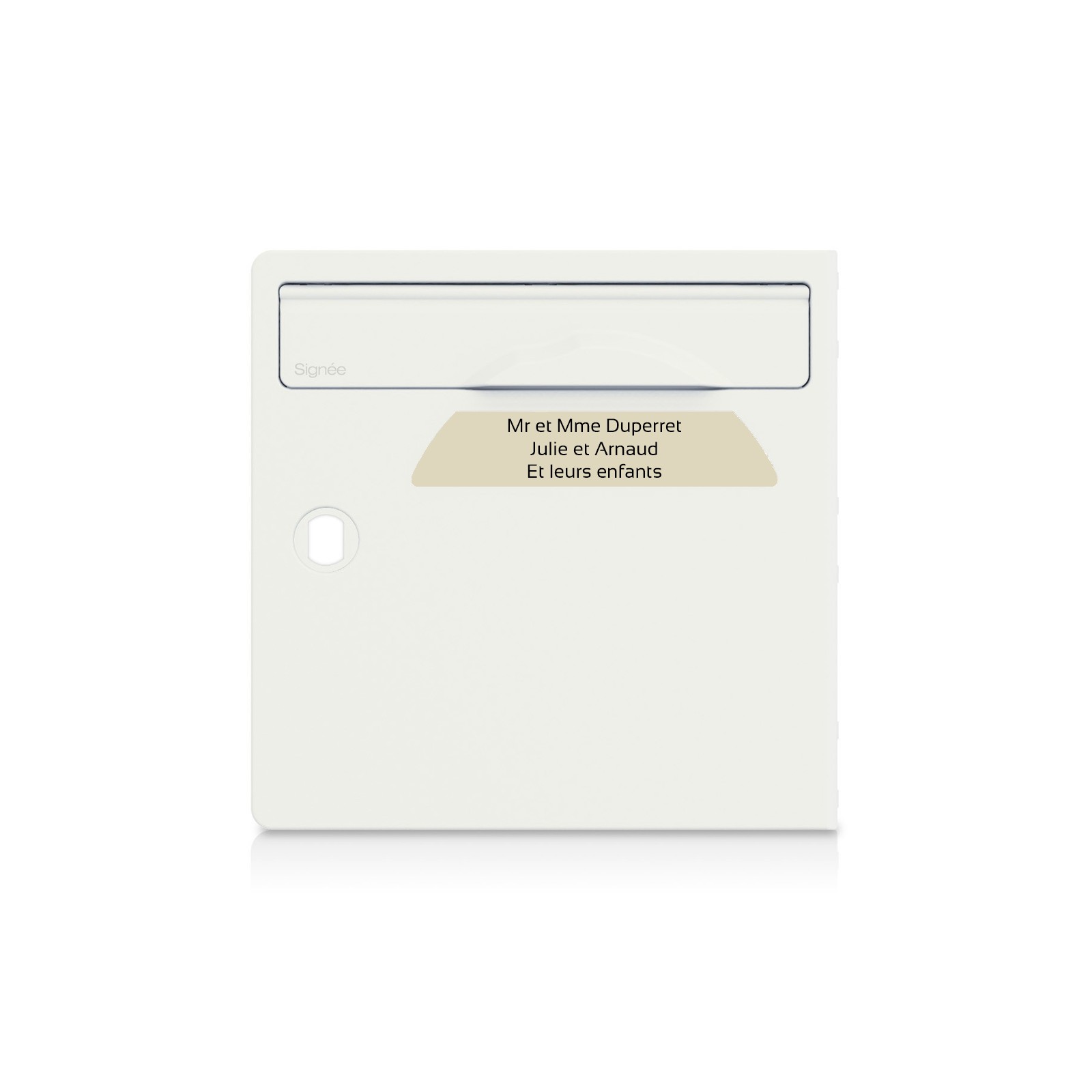 Plaque boîte aux lettres Signée | 3 lignes