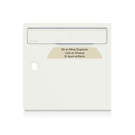 Plaque boîte aux lettres Signée | 3 lignes