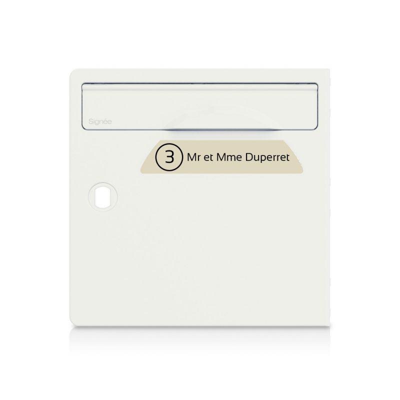 Plaque boîte aux lettres Signée - NUMÉRO | 1 ligne Plaque boîte aux lettres Signée - NUMÉRO | 1 ligne