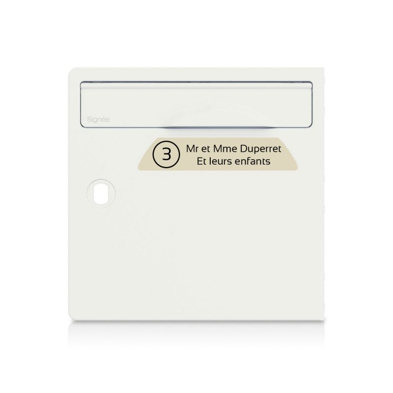Plaque boîte aux lettres Signée - NUMÉRO | 2 lignes Plaque boîte aux lettres Signée - NUMÉRO | 2 lignes