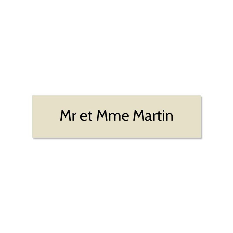 Plaque adhésive interphone ou sonnette personnalisée | 1 ligne Plaque adhésive interphone ou sonnette personnalisée | 1 ligne