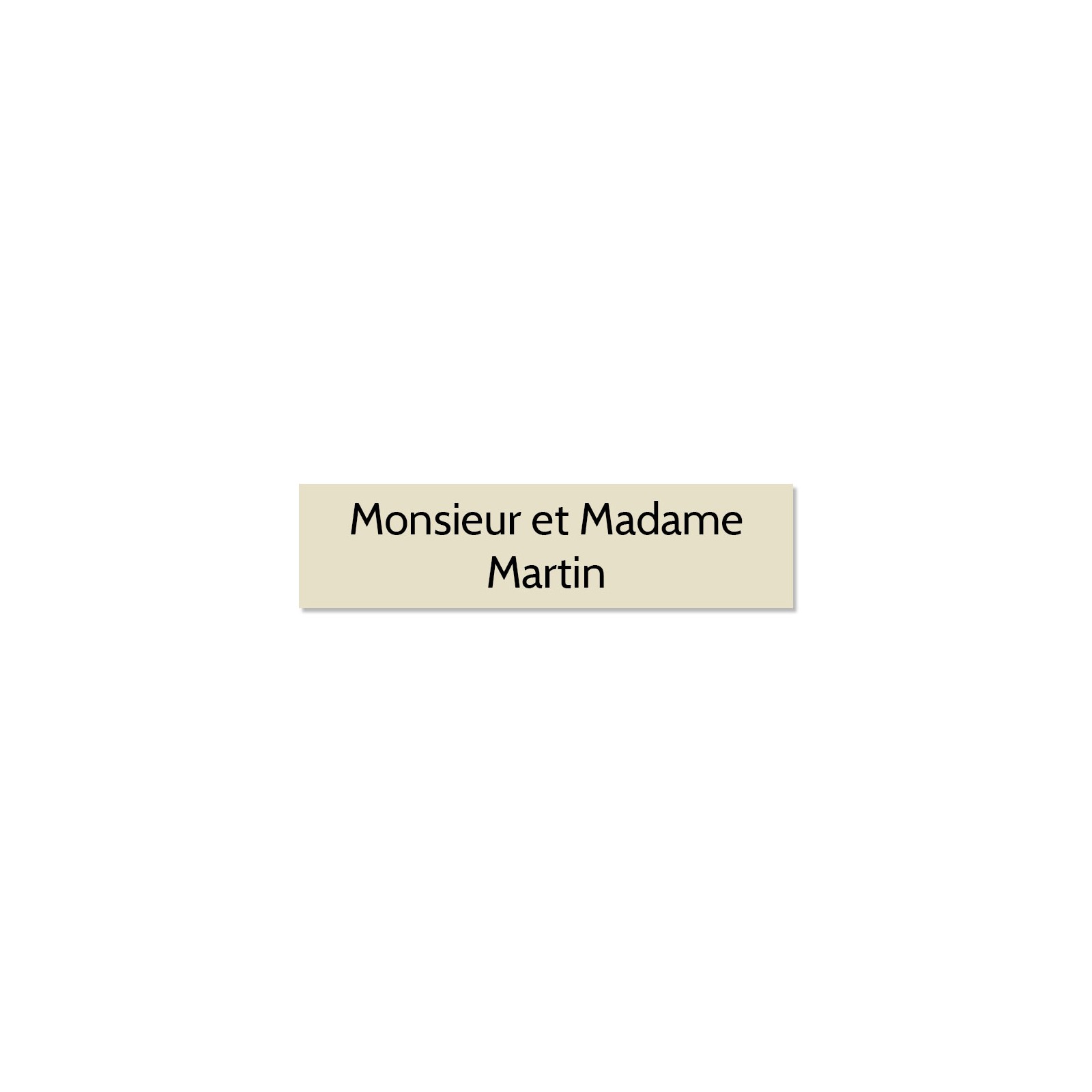 Plaque adhésive interphone ou sonnette personnalisée | 2 lignes