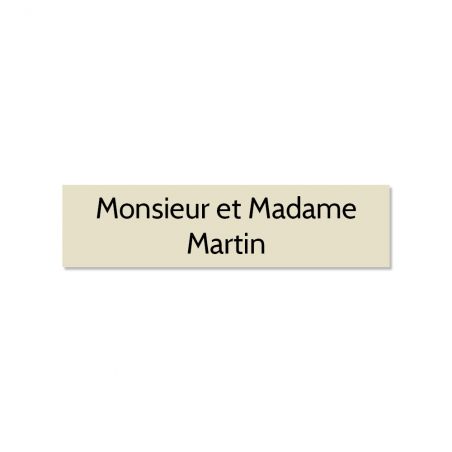 Plaque adhésive interphone ou sonnette personnalisée | 2 lignes